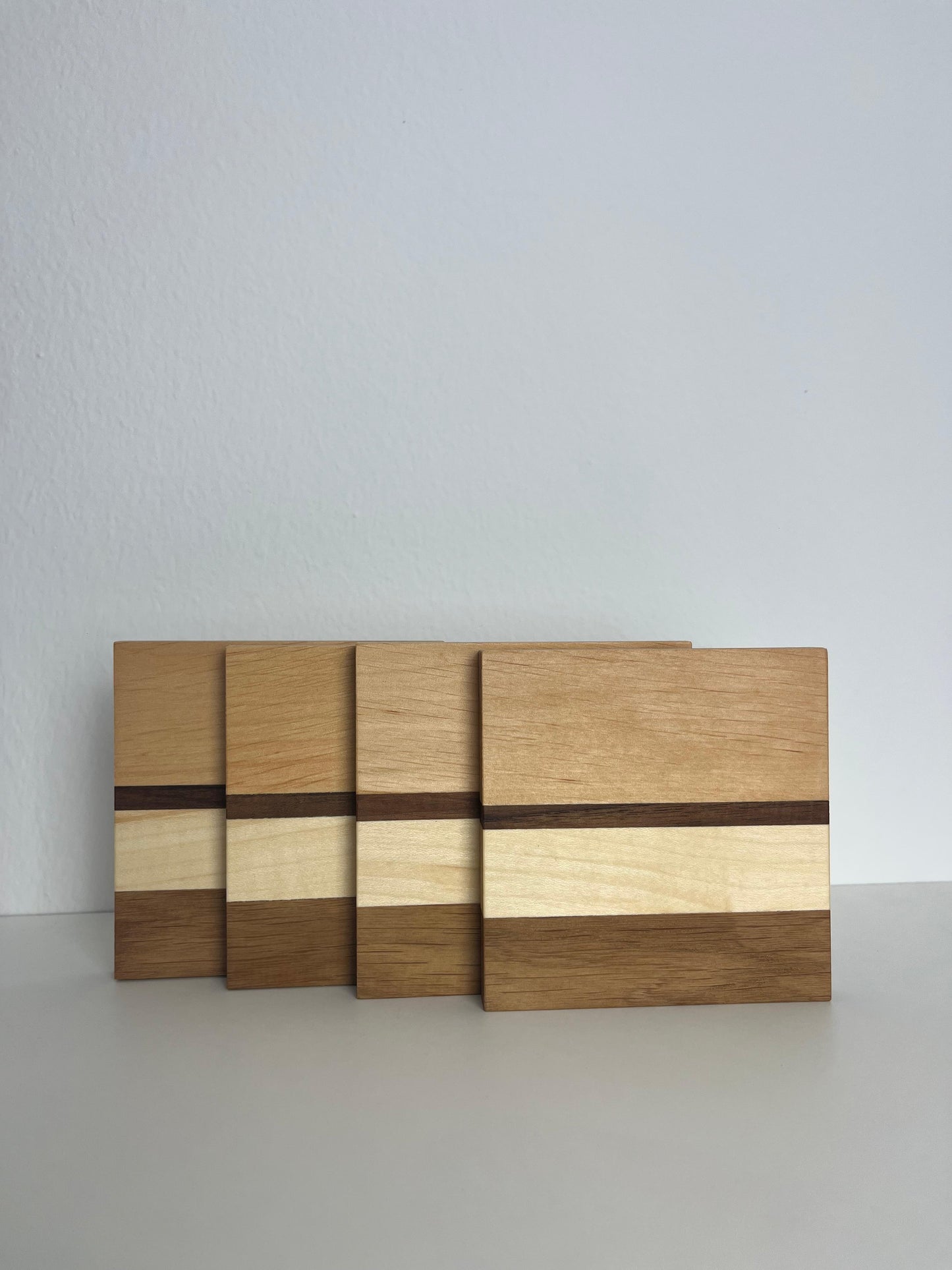 Untersetzer aus Erle/Ahorn/Nuss