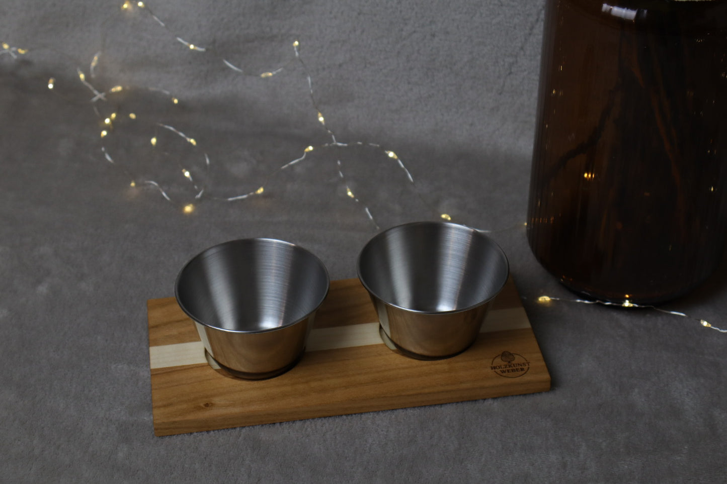 Dip-Tablett aus Kirsch- und Ahornholz