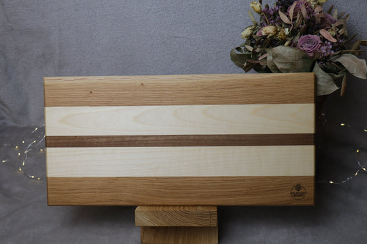 Schneidebrett Medium aus Eiche/Ahorn/Nuss