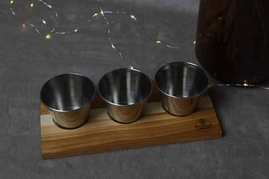 Dip-Tablett aus Kirsch- und Ahornholz