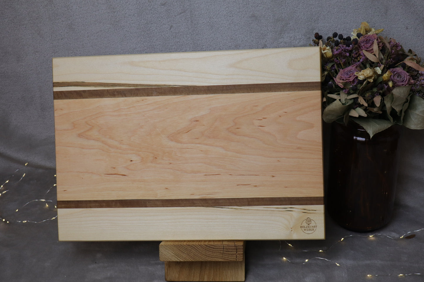 Großes Schneidebrett aus Erle-, Nuss und Ahornholz